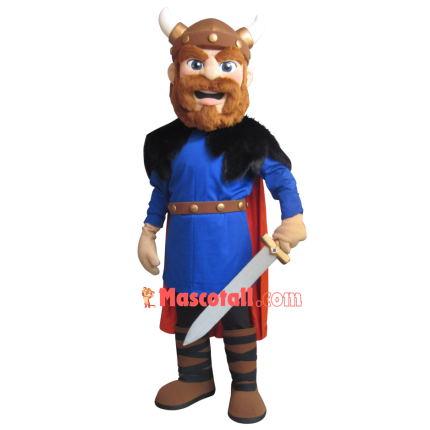 Spartan Warrior With Sharp Sword Mascot Costume