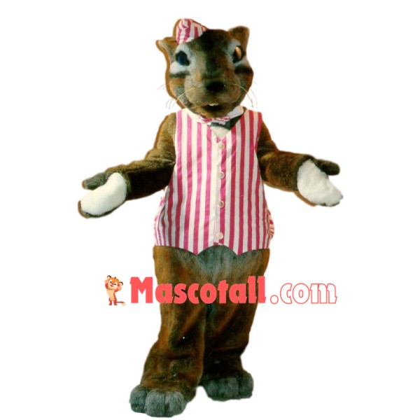 Flight Attendant Squirrel Mascot Costume