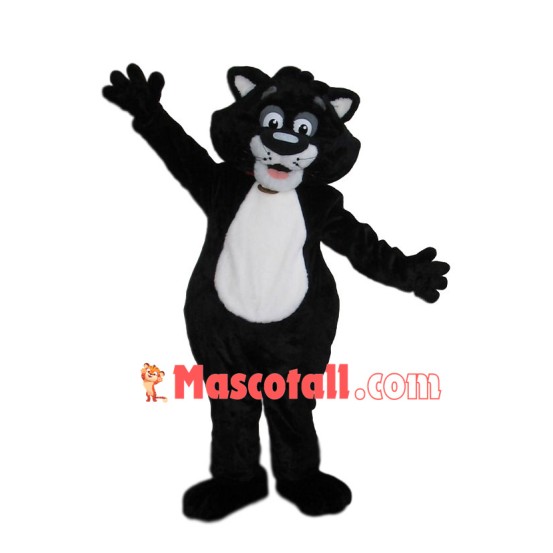 Cozy Black House Cat Mascot Soft Costume