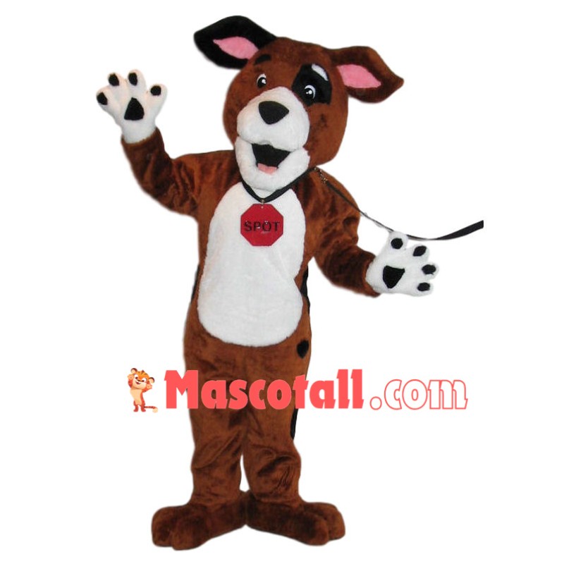 Lovable Pet Dog With Name Tag Mascot Costume