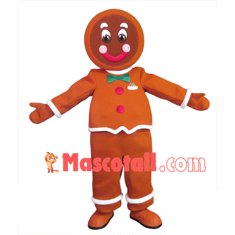 Christmas Frosting Gingerbread Man Mascot Costume