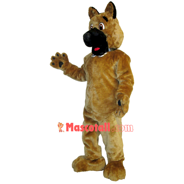 Honest Wolfdog With Silver Collar Mascot Costume