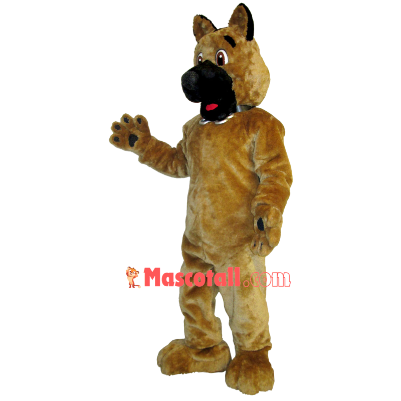 Honest Wolfdog With Silver Collar Mascot Costume