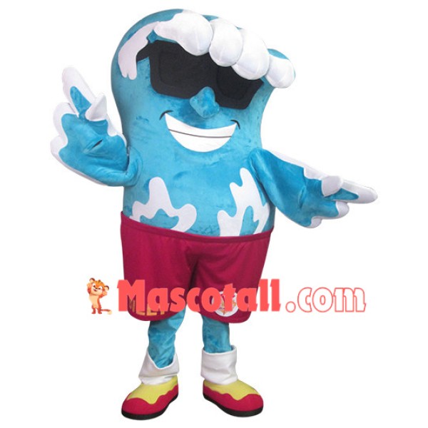 Healthy Gum With Sunglasses Mascot Cartoon Costume
