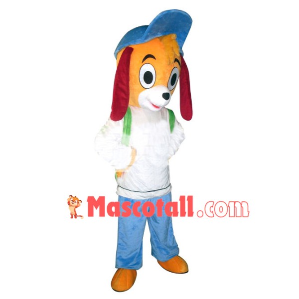 Energetic Student Dog Mascot Costume