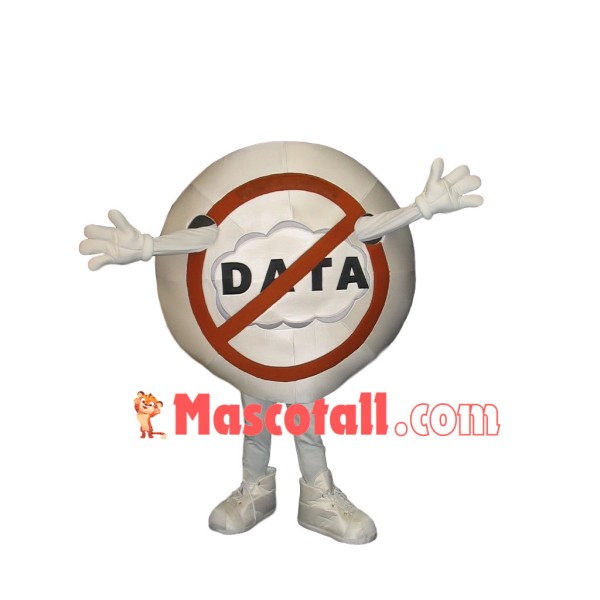 Round Doll of Prohibition Sign Mascot Costume