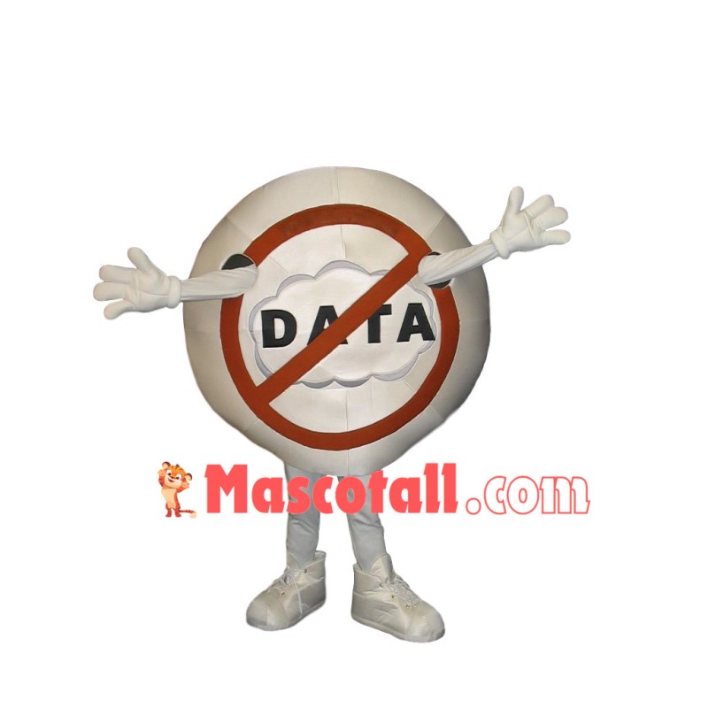 Round Doll of Prohibition Sign Mascot Costume