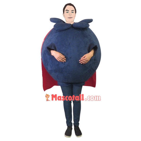 Huge Blueberry With Cloak Mascot Lightweight Costume