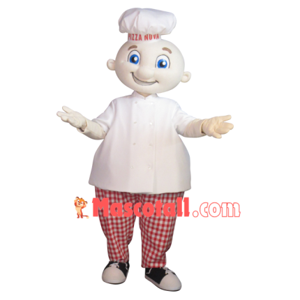 Friendly Pizza Chef Mascot Costume