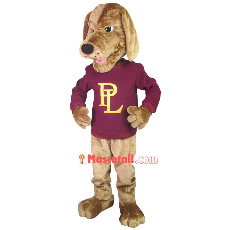 Serious Employee Dog Mascot Costume For Company