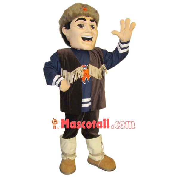 Enthusiastic Rustic Villager Mascot Costume