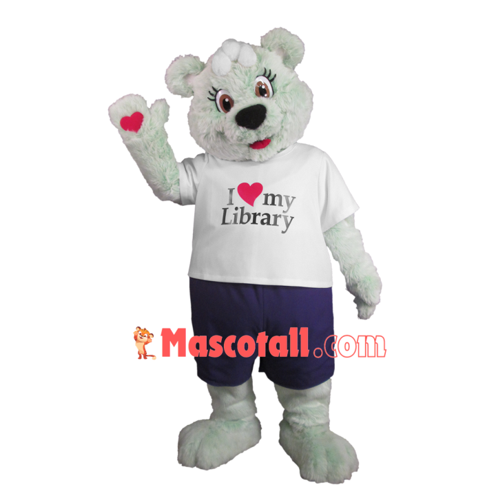 Quiet Furry Bear of Library Mascot Costume