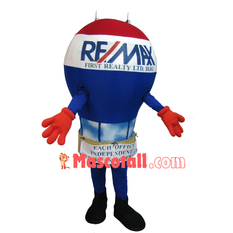 Hot Air Balloon With Motivational Slogan Mascot Costume