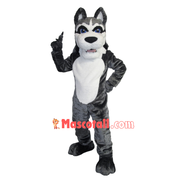 Tactical Meticulous Gray Wolf Mascot Costume