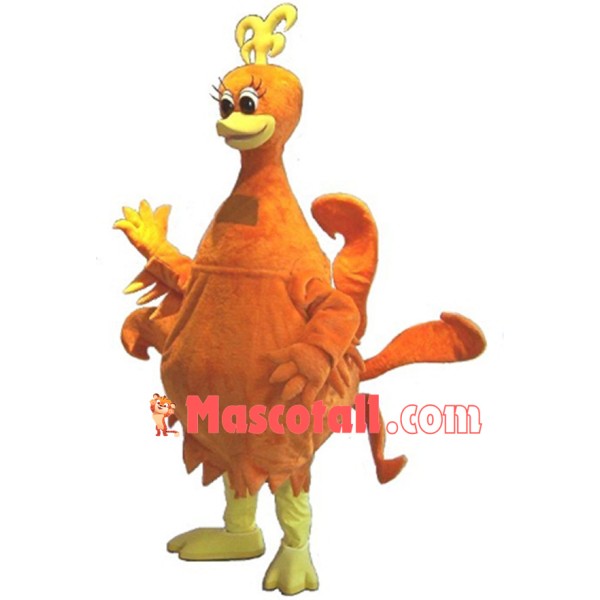 Rare Beautiful Orange Peacock Mascot Costume