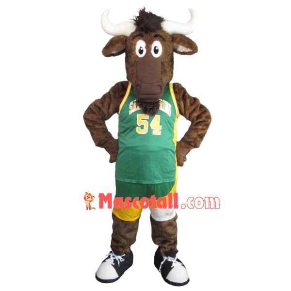 Patience Brown Bull Player Mascot Costume