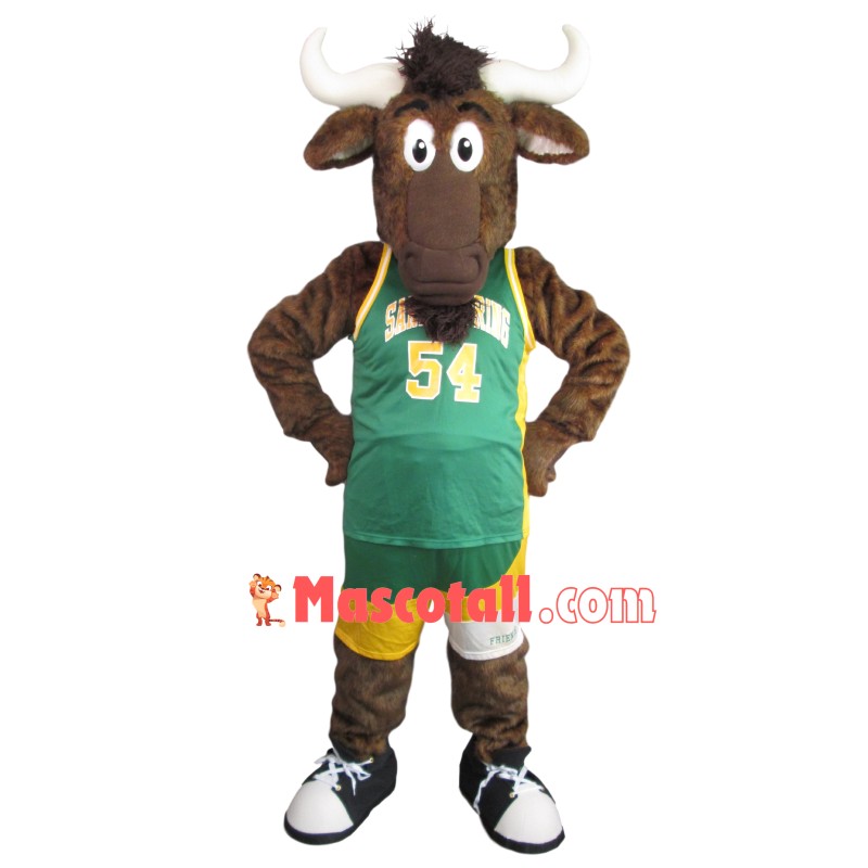 Patience Brown Bull Player Mascot Costume