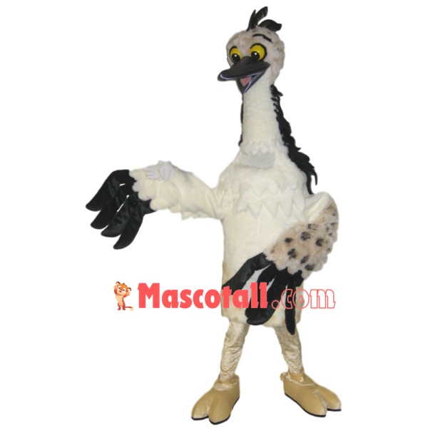 Panicked Bald Ostrich Mascot Costume
