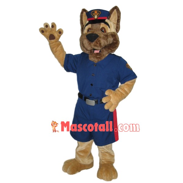 Police Dog In Uniform Mascot Adult Costume