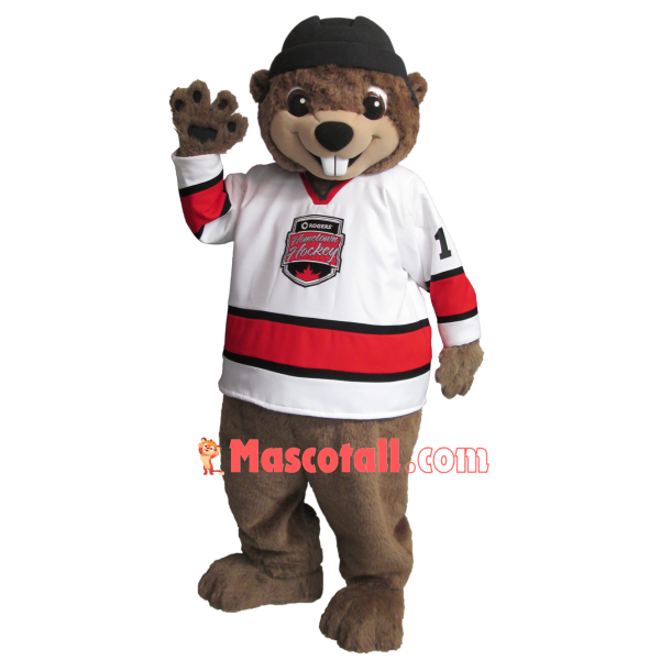 Proud Squirrel Mascot Costume of The Local Hockey Team