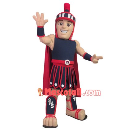 Deployed Spartan Warrior Mascot Costume
