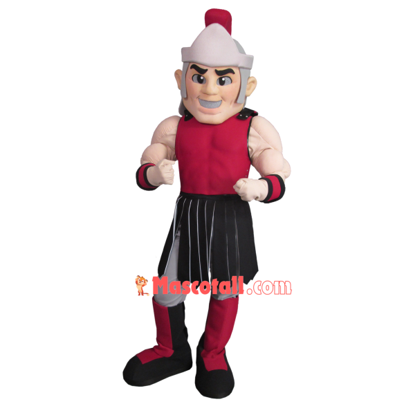 Imposing Muscular Soldier Mascot Costume