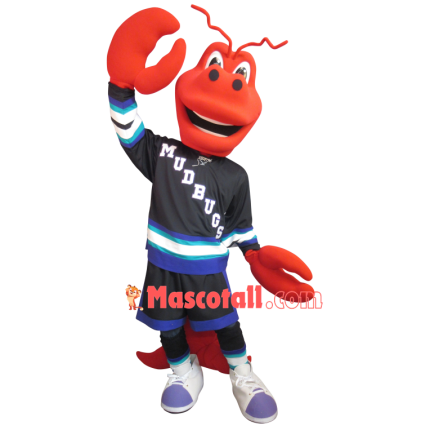 Lobster Brandishing Tongs Mascot Costume