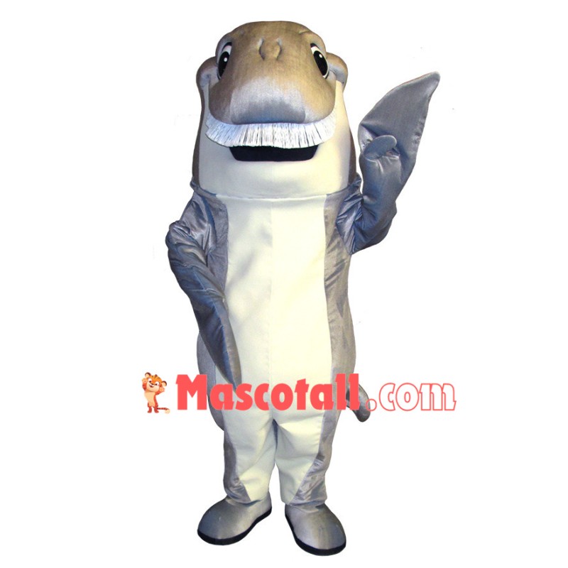 Free Diving Grey Dolphin Mascot Costume