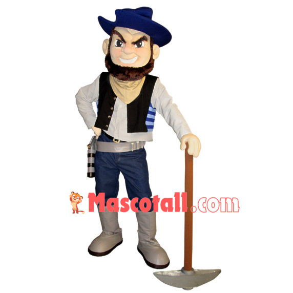 Resting Overworked Miner Mascot Costume