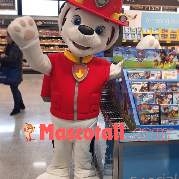 Red PAW Patrol Marshall Mascot Cartoon Costume