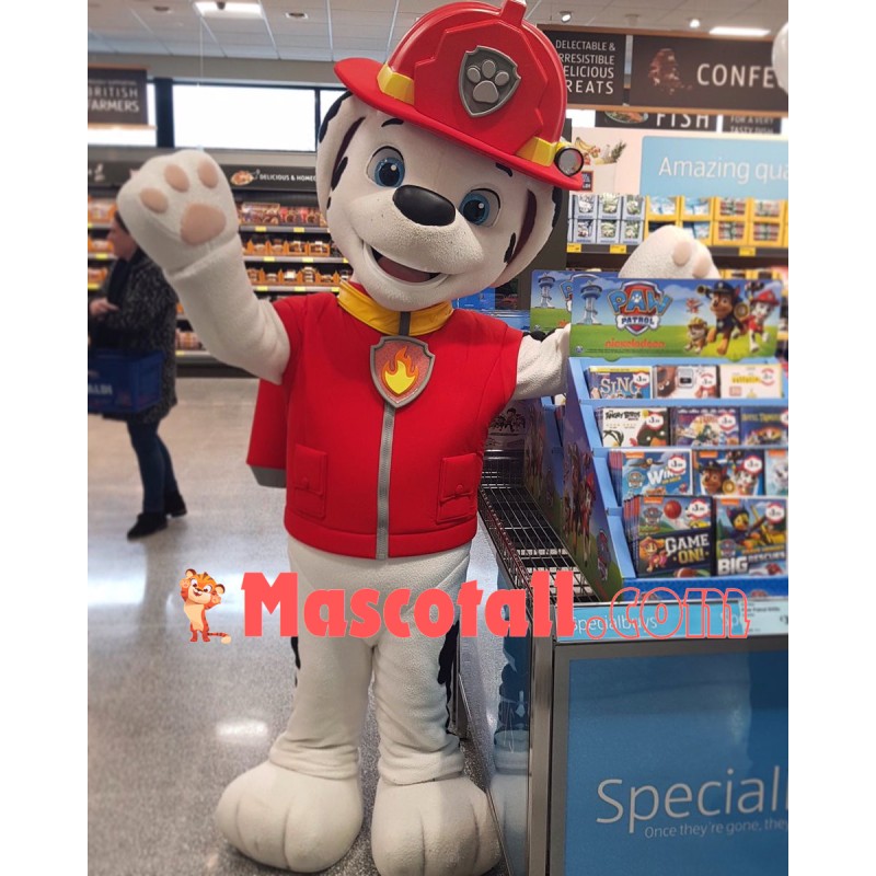 Red PAW Patrol Marshall Mascot Cartoon Costume
