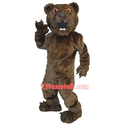 Vigorous Brown Bear Mascot Plush Costume