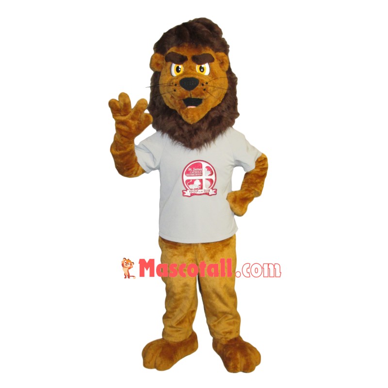 Energetic Lion of High School Mascot Costume