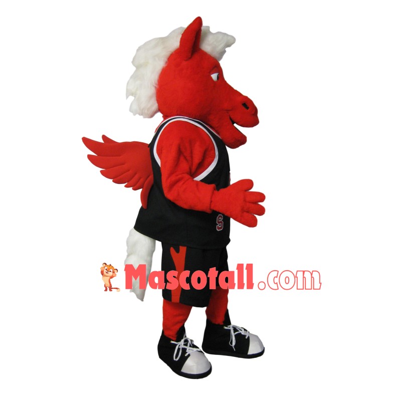 Running Sport Horse With Wings Mascot Costume