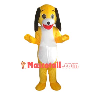 Dizzy Yellow Dog Mascot Costume