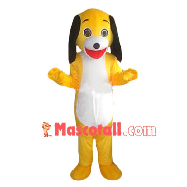Dizzy Yellow Dog Mascot Costume