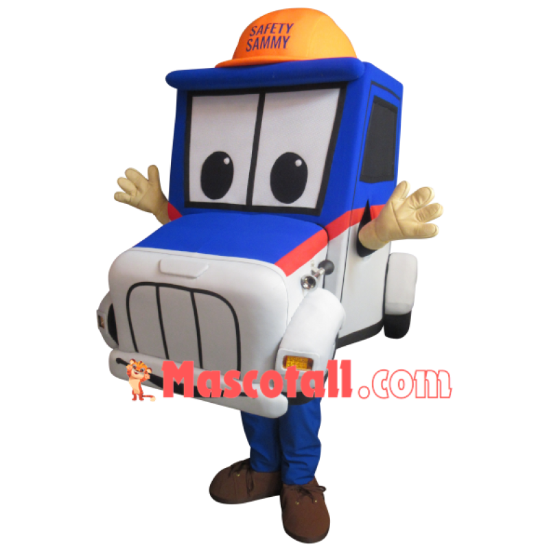 Blue Cruiser Mascot Costume for Community Safety Center