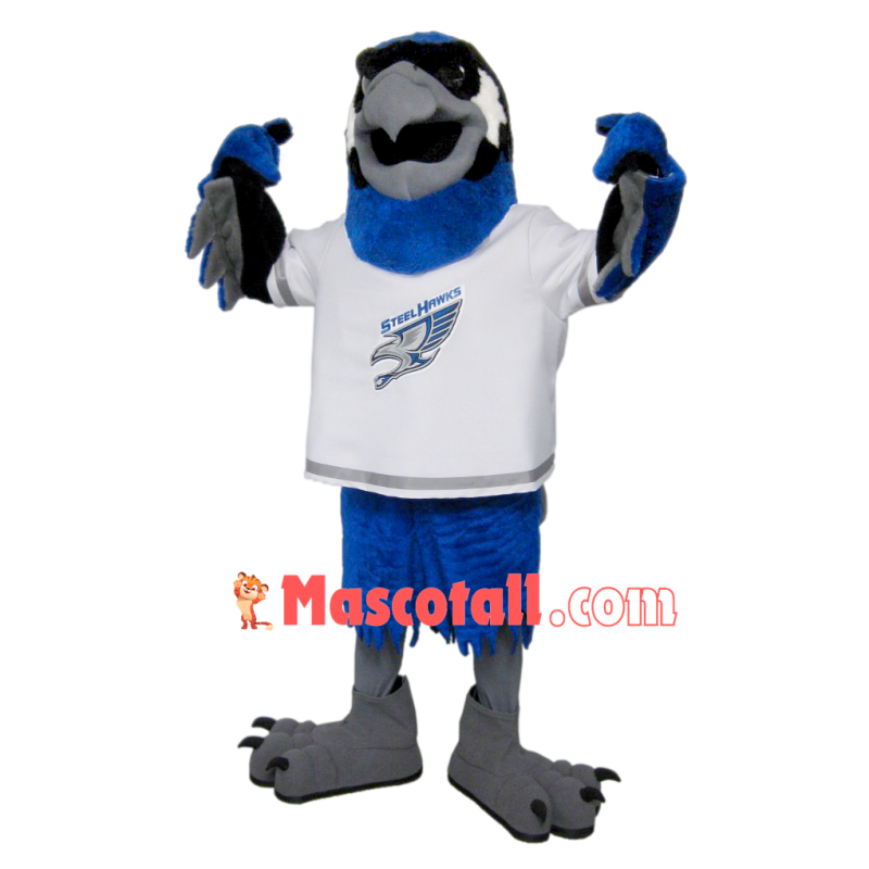 Blue Power Eagle of Rugby Team Mascot Costume