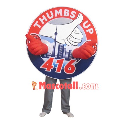 Thumbs Up Sign Mascot Costume