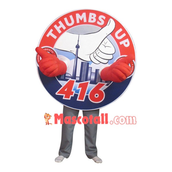 Thumbs Up Sign Mascot Costume