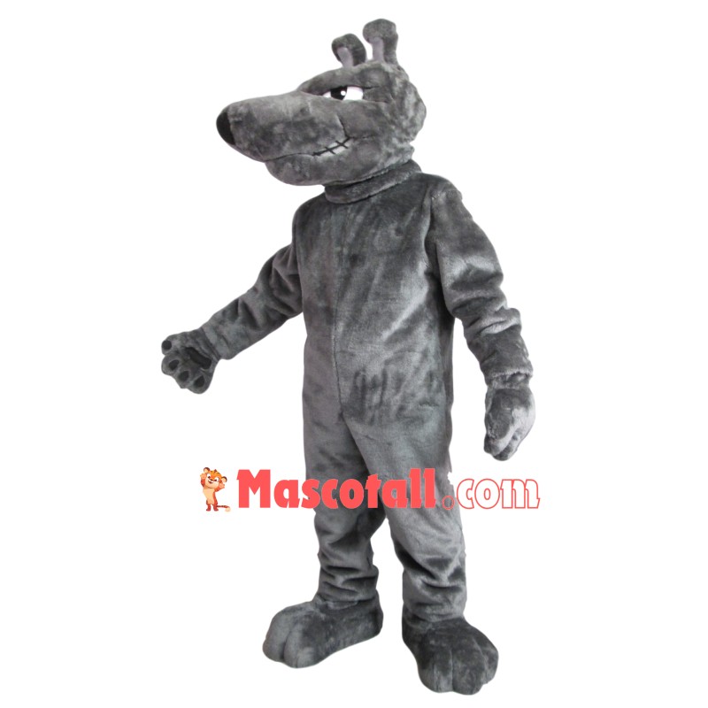 Restless Grey Vicious Dog Mascot Costume