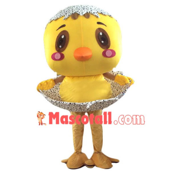 Eggshell Blush Chicken Mascot Costume