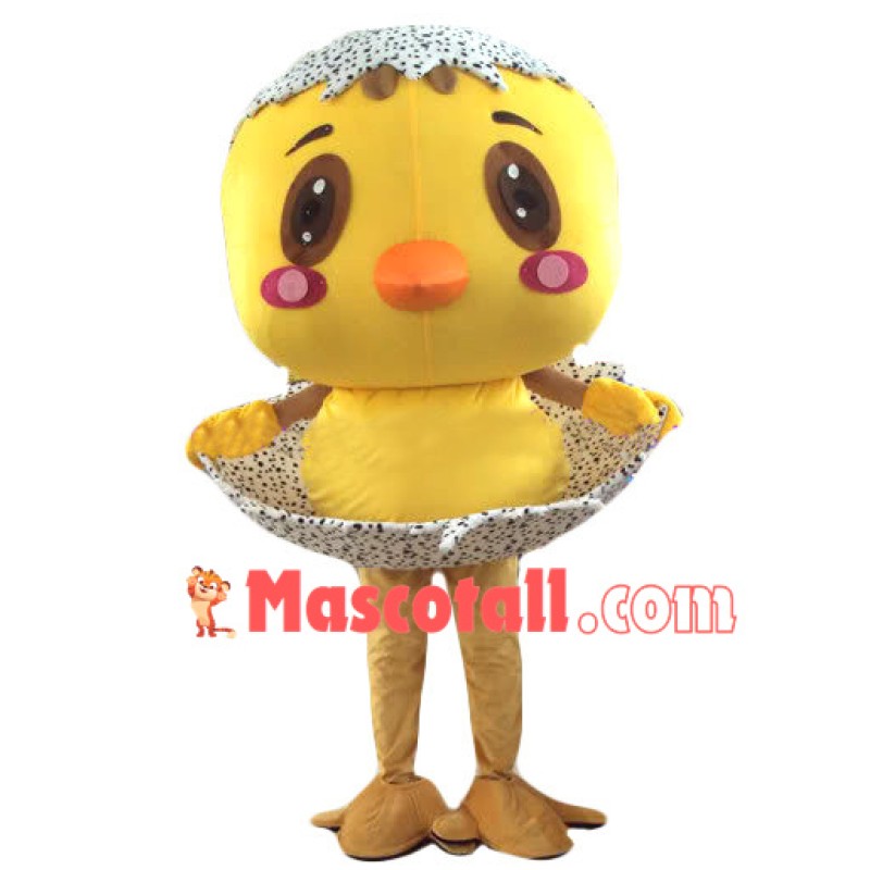 Eggshell Blush Chicken Mascot Costume