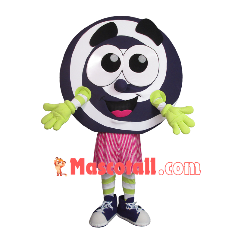Round Doll With Spiral Pattern Mascot Costume