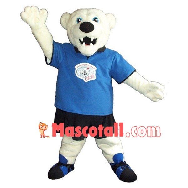 Adult Fancy White Soft Bear Mascot Costume