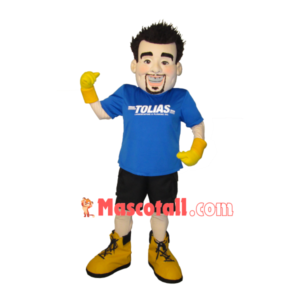 Strong Gardener of Landscape Company Mascot Costume