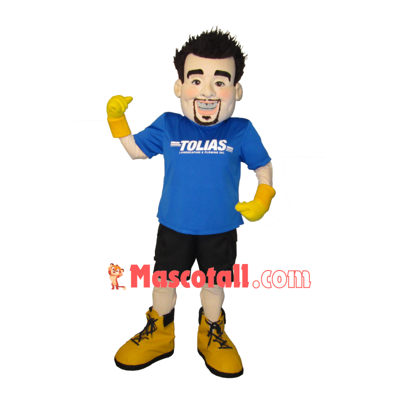 Strong Gardener of Landscape Company Mascot Costume