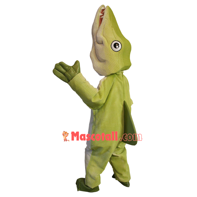 Concealed Crocodile In Predator Pose Mascot Costume