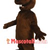 Cheerful Smiling Beaver Mascot Costume
