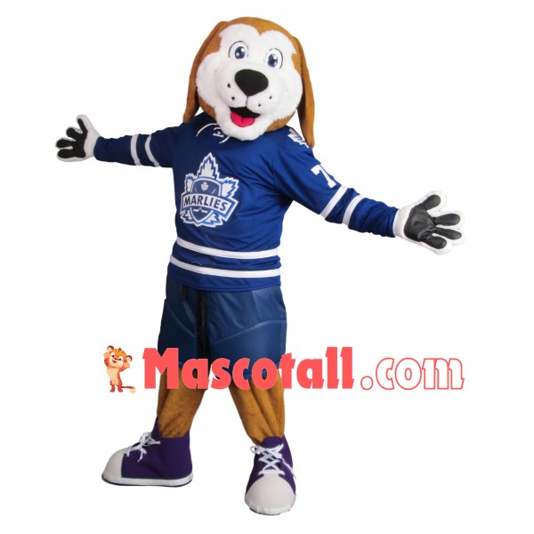Elated Brown Dog Mascot Adult Costume